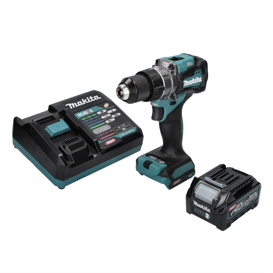 Makita DF 001 GD1 Akku Bohrschrauber 40 V max. 140 Nm XGT Brushless + 1x Akku 2,5 Ah + Ladegerät