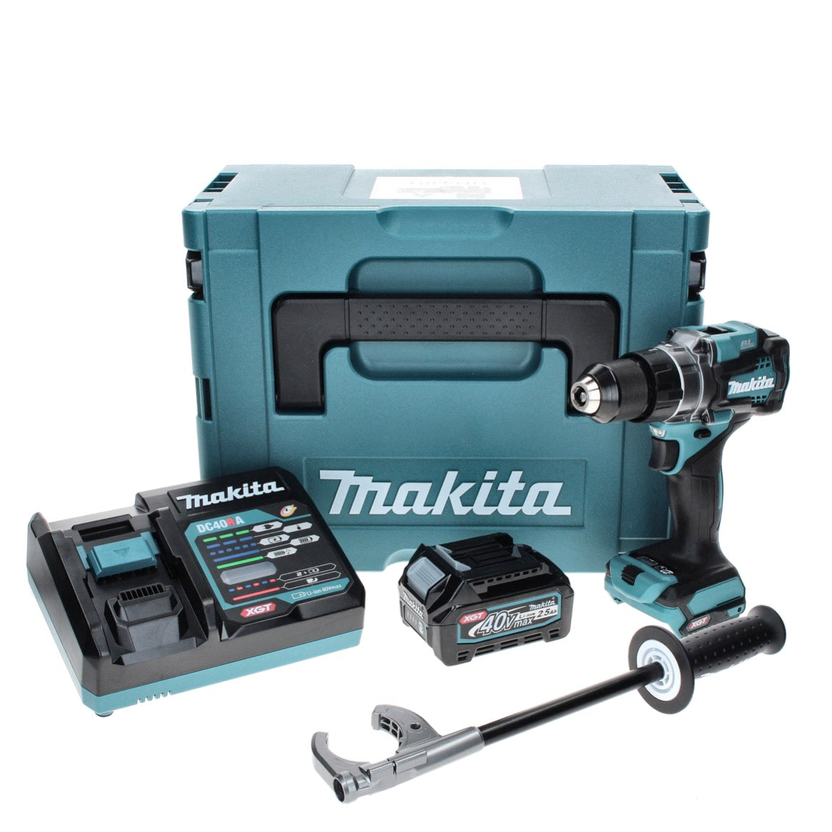 Makita DF 001 GD101 Akku Bohrschrauber 40 V max. 140 Nm XGT Brushless + 1x Akku 2,5 Ah + Ladegerät + Makpac