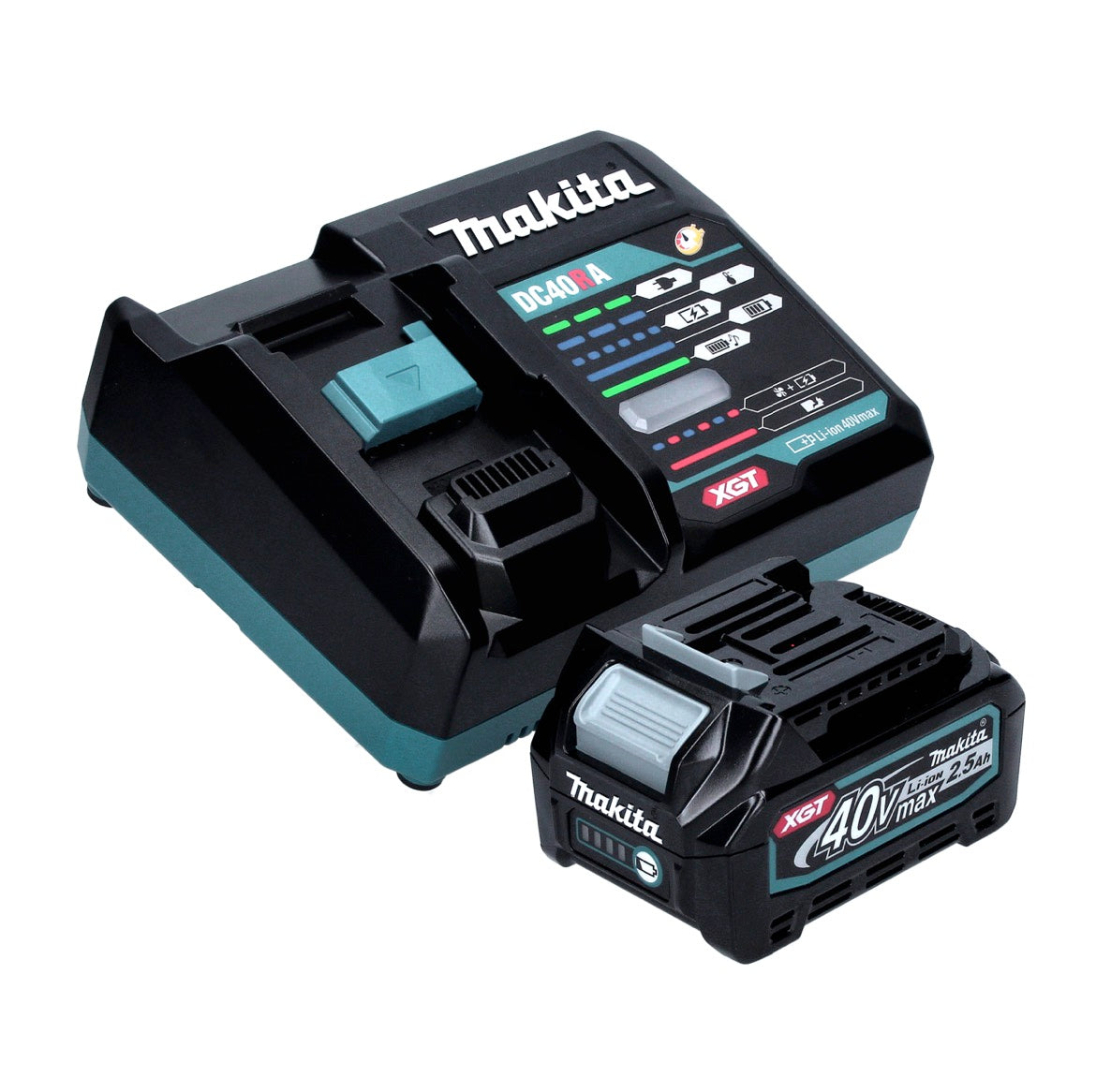 Makita DF 001 GD101 Akku Bohrschrauber 40 V max. 140 Nm XGT Brushless + 1x Akku 2,5 Ah + Ladegerät + Makpac