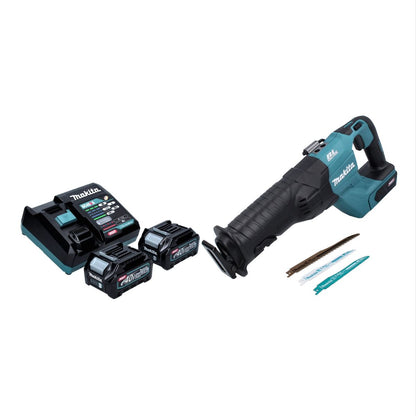 Makita JR 001 GD2 Akku Reciprosäge 40 V max. Brushless Säbelsäge XGT + 2x Akku 2,5 Ah + Ladegerät - ohne Koffer