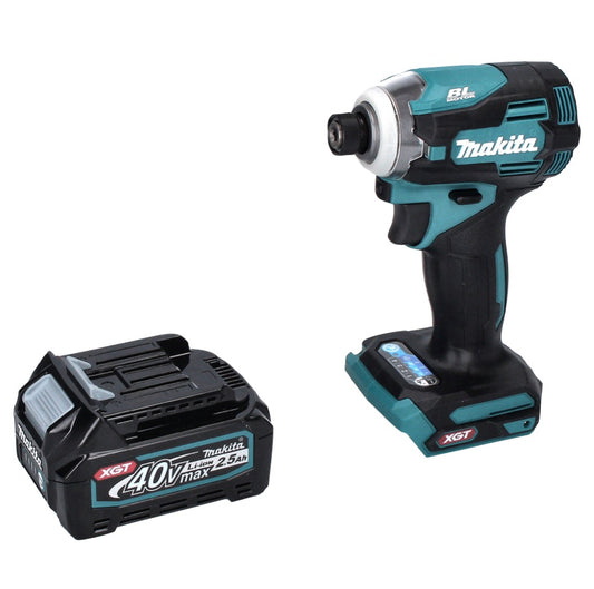 Makita TD 001 GD1 clé à chocs sans fil 40 V 220 Nm1/4" XGT Brushless + 1x batterie 2,5 Ah - sans chargeur