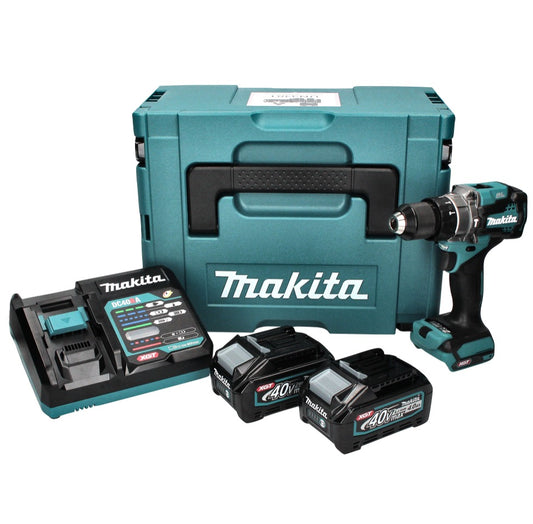 Perceuse à percussion sur batterie Makita HP 001 GM201 40 V max. 140 Nm XGT Brushless + 2x batterie 4,0 Ah + chargeur + Makpac