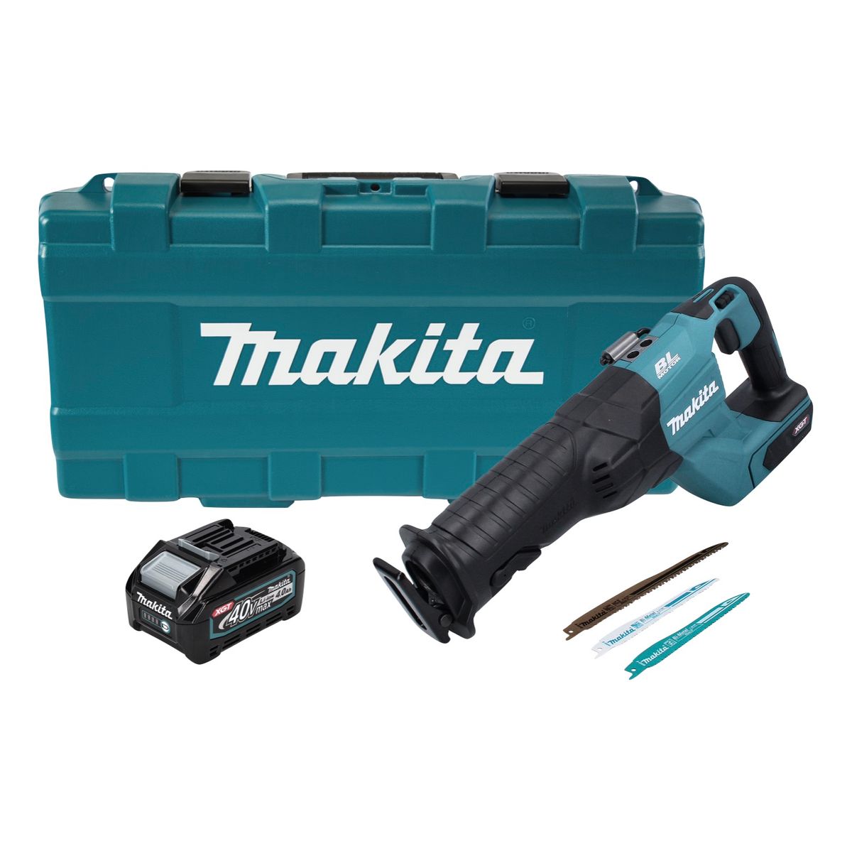 Makita JR 001 GM101 Akku Reciprosäge 40 V max. Brushless Säbelsäge XGT + 1x Akku 4,0 Ah + Koffer - ohne Ladegerät