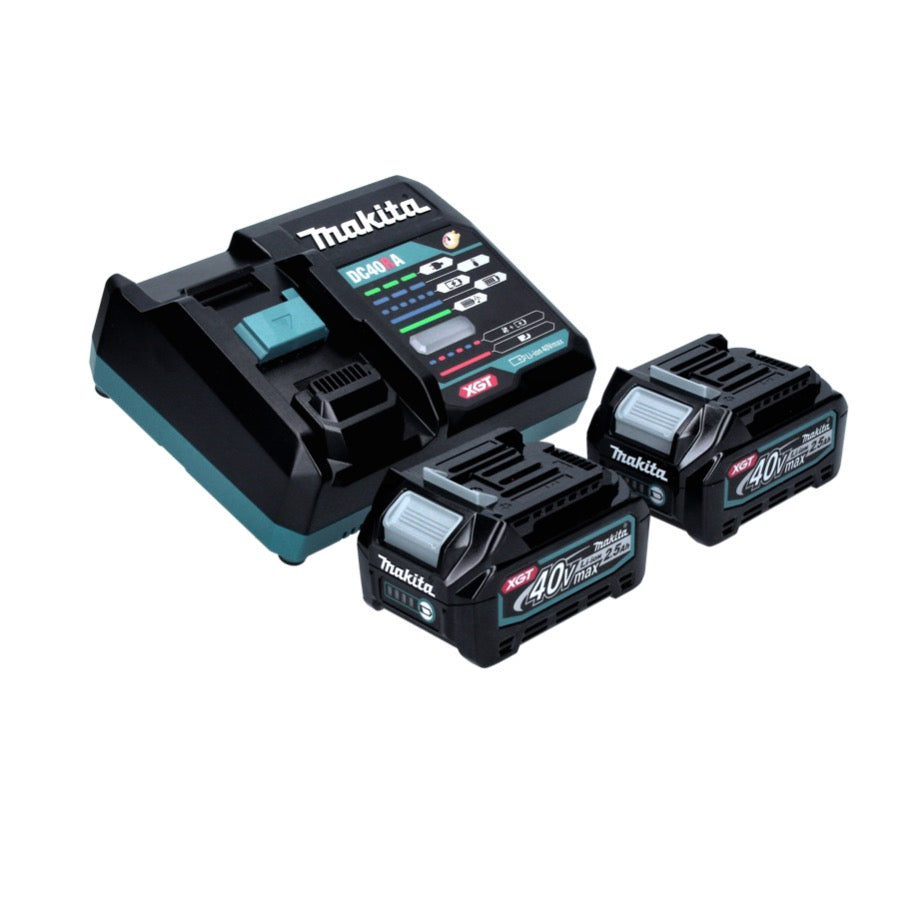 Makita HR 004 GD201 marteau combiné à batterie 40 V max. 2,8 J SDS plus XGT Brushless + 2x batterie 2,5 Ah + chargeur + Makpac