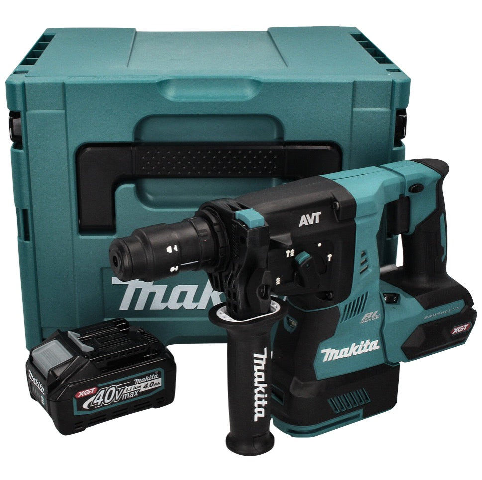 Makita HR 004 GM101 marteau combiné à batterie 40 V max. 2,8 J SDS plus XGT Brushless + 1x batterie 4,0 Ah + Makpac - sans chargeur