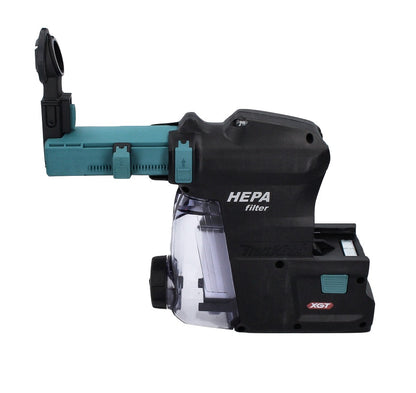 Makita HR 004 GZ01 marteau combiné à batterie 40 V max. 2,8 J SDS plus XGT Brushless + aspiration de poussière DX 14 + Makpac - sans batterie, sans chargeur