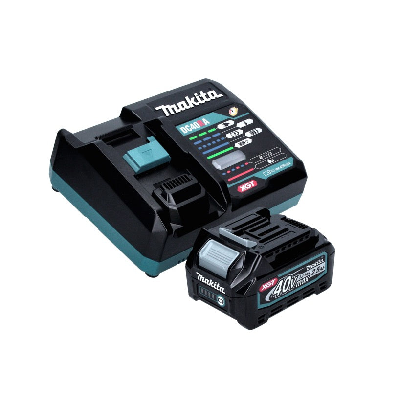 Makita HR 004 GD 101 Akku Kombihammer 40 V max. 2,8 J SDS plus XGT Brushless + DX 14 Staubabsaugung + 1x Akku 2,5 Ah + Ladegerät + Makpac