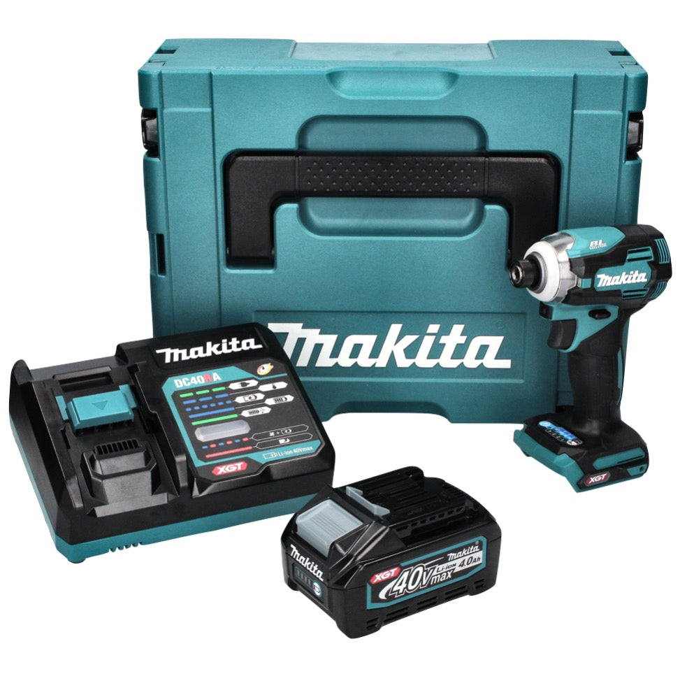 Makita TD 001 GM101 clé à chocs sans fil 40 V 220 Nm 1/4" XGT Brushless + 1x batterie 4,0 Ah + Makpac + chargeur