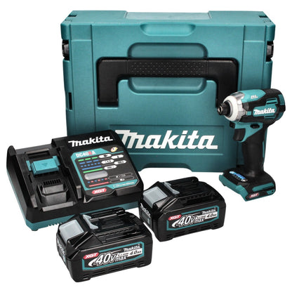 Makita TD 001 GM201 Akku Schlagschrauber 40 V 220 Nm 1/4" XGT Brushless + 2x Akku 4,0 Ah + Makpac + Ladegerät