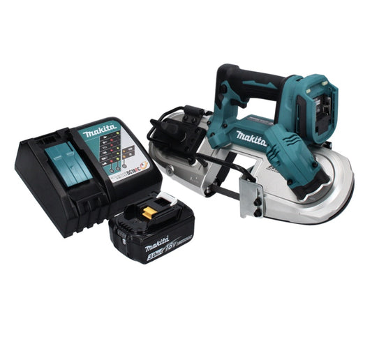 Makita DPB 183 RF1 Akku Bandsäge 18 V 66 mm Brushless + 1x Akku 3,0 Ah + Ladegerät