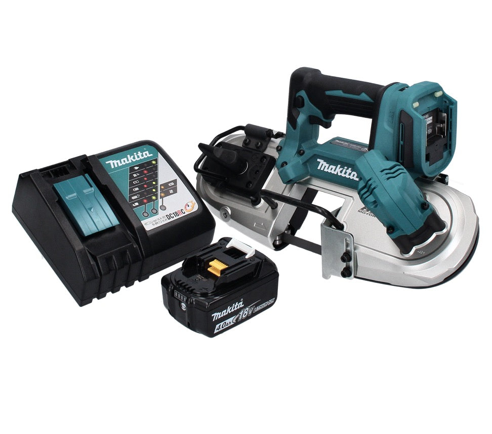 Makita DPB 183 RM1 scie à ruban sans balais 18 V 66 mm + 1 batterie 4,0 Ah + chargeur