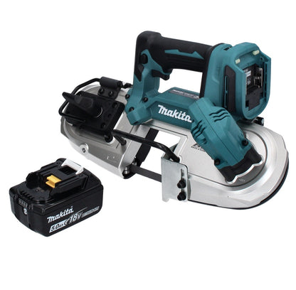 Makita DPB 183 T1 Akku Bandsäge 18 V 66 mm Brushless + 1x Akku 5,0 Ah - ohne Ladegerät