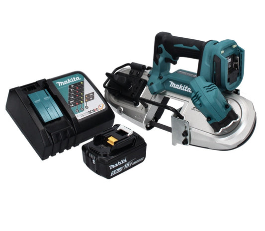 Makita DPB 183 RT1 Akku Bandsäge 18 V 66 mm Brushless + 1x Akku 5,0 Ah + Ladegerät