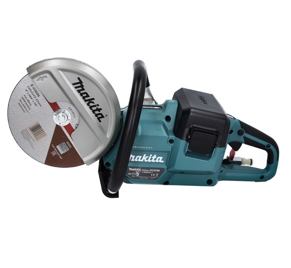 Makita DCE 090 RM2X1 Akku Trennschleifer 36 V ( 2x 18 V ) 230 mm Brushless + 2x Akku 4,0 Ah + Ladegerät