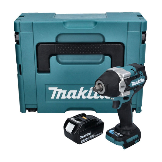 Makita DTW 700 M1J Clé à chocs sans fil 18 V 700 Nm 1/2" XPT Brushless + 1x batterie 4,0 Ah + Makpac - sans chargeur