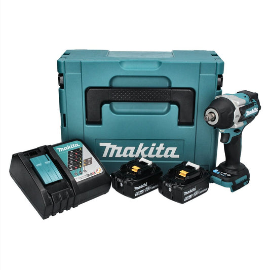 Makita DTW 700 RTJ clé à chocs sans fil 18 V 700 Nm 1/2" XPT Brushless + 2x batterie 5,0 Ah + chargeur + Makpac