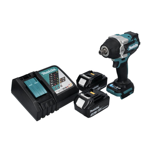 Makita DTW 701 RF clé à chocs sans fil 18 V 700 Nm 1/2" XPT Brushless + 2x batteries 3,0 Ah + chargeur