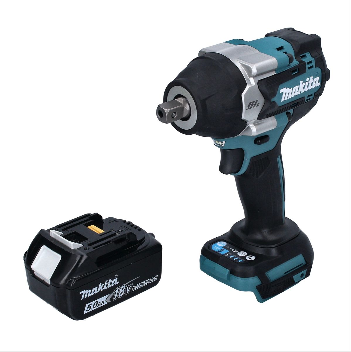 Makita DTW 701 T1 clé à chocs sans fil 18 V 700 Nm 1/2" XPT Brushless + 1x batterie 5,0 Ah - sans chargeur