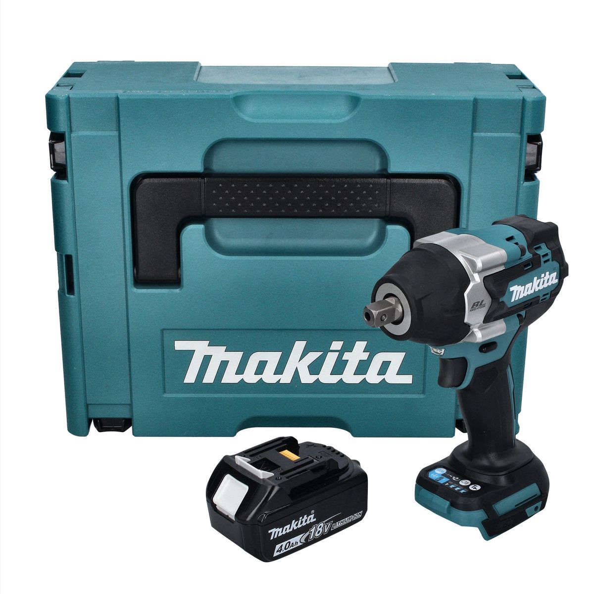 Makita DTW 701 M1J Clé à chocs sans fil 18 V 700 Nm 1/2" XPT Brushless + 1x batterie 4,0 Ah + Makpac - sans chargeur