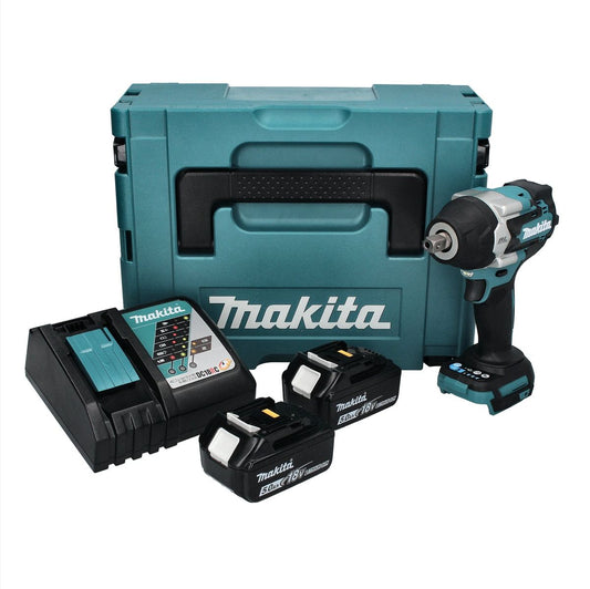 Makita DTW 701 RTJ clé à chocs sans fil 18 V 700 Nm 1/2" XPT Brushless + 2x batterie 5,0 Ah + chargeur + Makpac