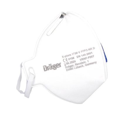 Dräger X-plore 1730 V FFP3 NR D Halbmaske 10 Stück ( 3951088 ) FFP3 Partikelfiltrierend Universalgröße mit CoolMAX Ventil Atemschutzmaske