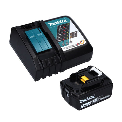 Makita DPO 600 RT1 polisseuse excentrique sur batterie 18 V 150 mm XPT Brushless + 1x batterie 5,0 Ah + chargeur