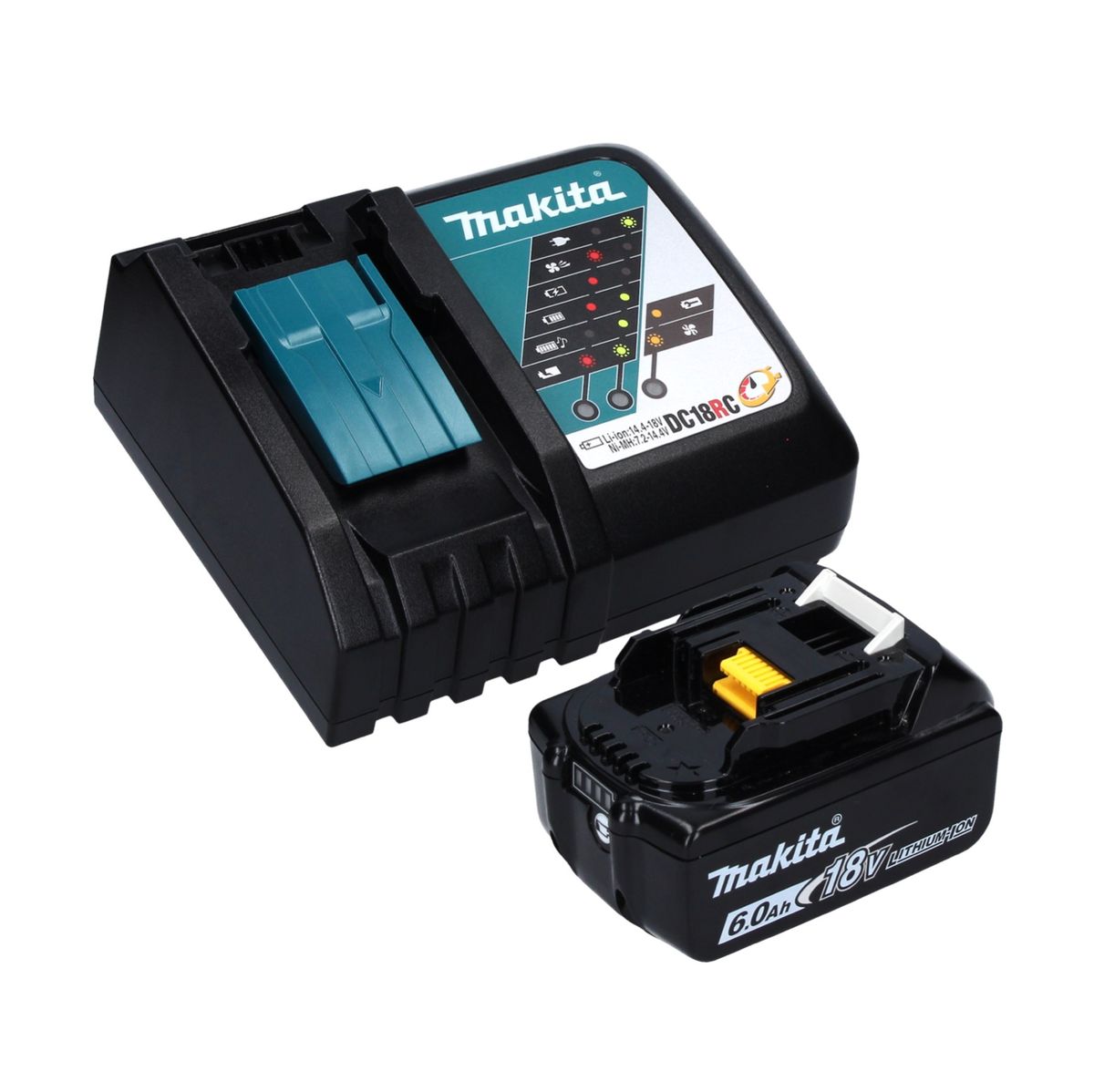 Makita DPO 600 RG1 Akku Exzenterpolierer 18 V 150 mm XPT Brushless + 1x Akku 6,0 Ah + Ladegerät