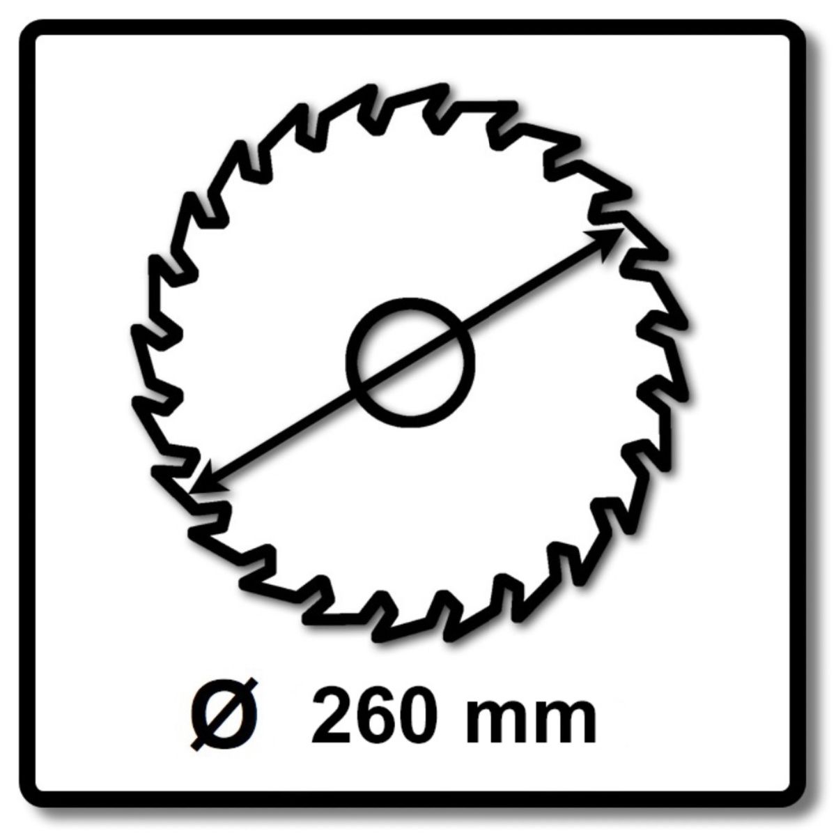 Makita CMSXF26080G SPECIALIZED EFFICUT Sägeblatt 260 x 30 x 1,65 mm 2 Stk. ( 2x B-67290 ) 80 Zähne für Holz