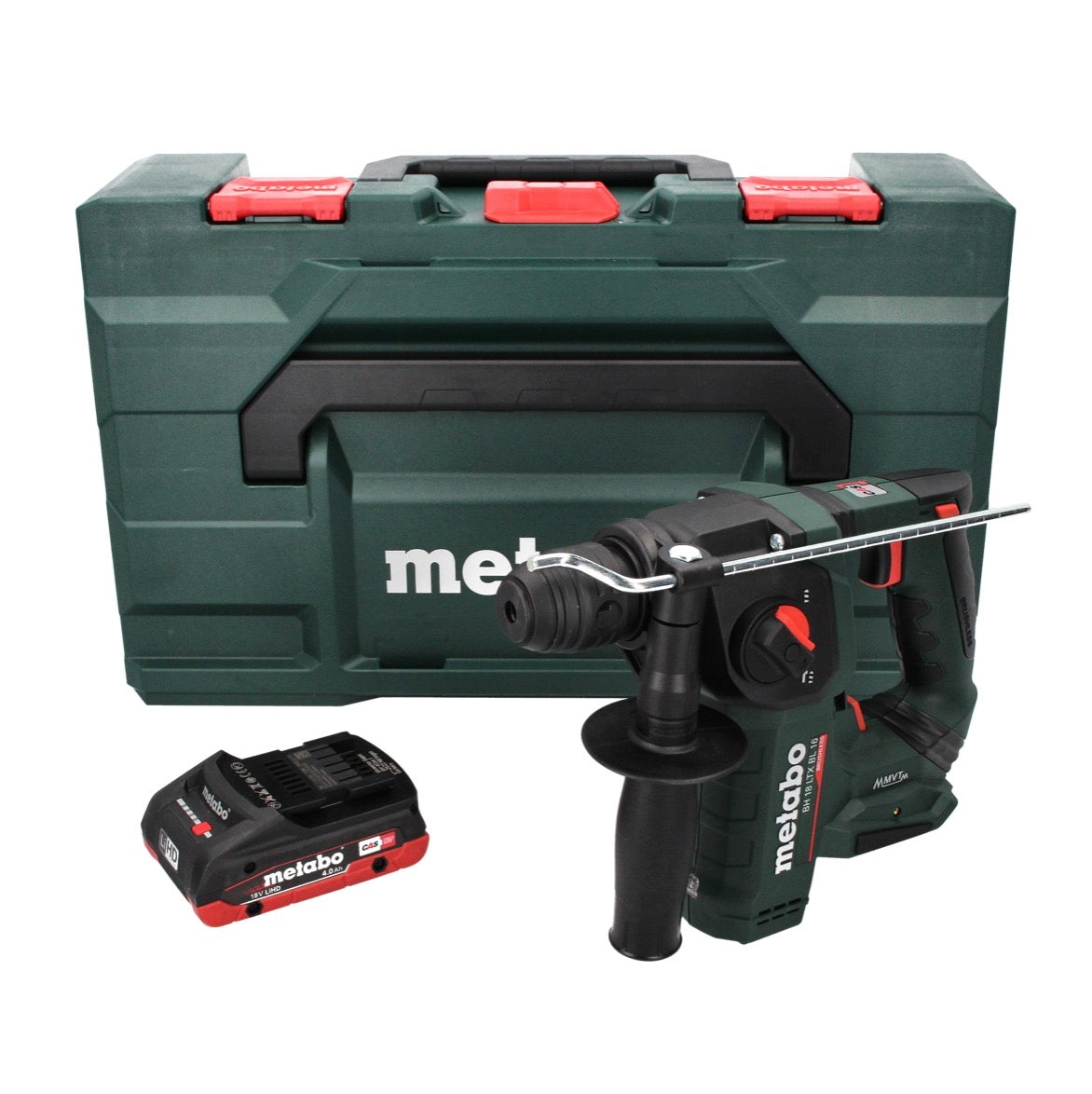 Marteau perforateur sur batterie Metabo BH 18 LTX BL 16 18 V 1,3 J SDS-plus brushless + 1x batterie 4,0 Ah + MetaBOX - sans chargeur