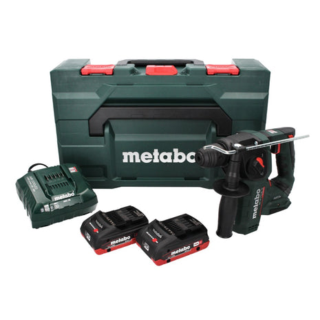 Metabo BH 18 LTX BL 16 Akku Bohrhammer 18 V 1.3 J SDS-plus Brushless ( 600324800 ) + 2x Akku 4,0 Ah + Ladegerät + MetaBOX