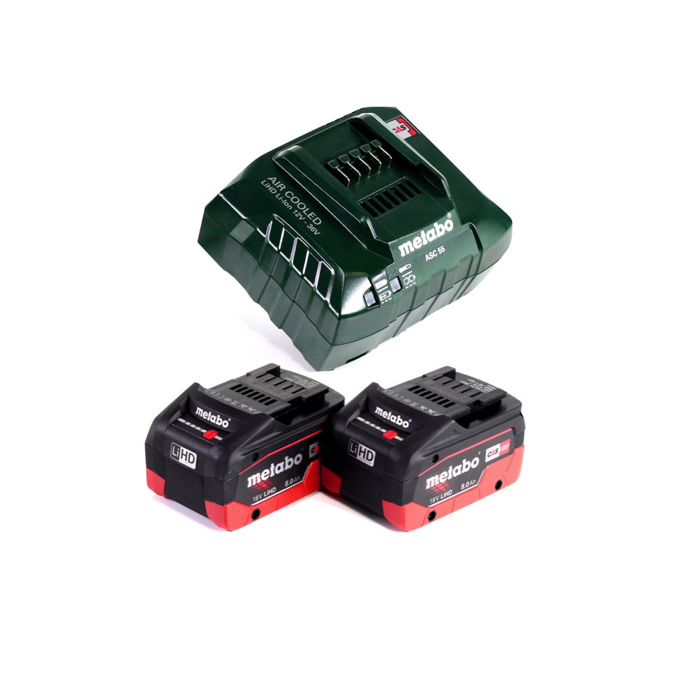 Metabo BH 18 LTX BL 16 Akku Bohrhammer 18 V 1.3 J SDS-plus Brushless + 2x Akku 8,0 Ah + Ladegerät + MetaBOX