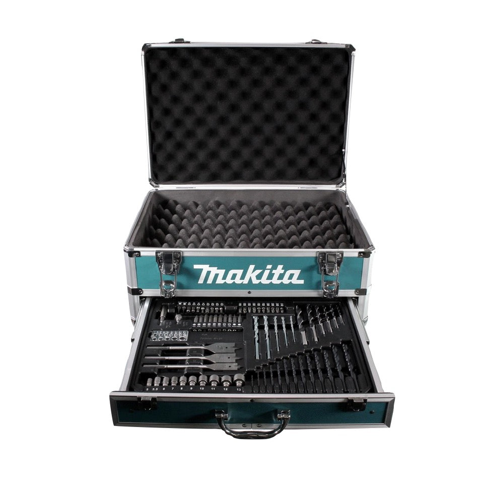 Visseuse à percussion sans fil Makita DHP 484 RF2X4 18 V 54 Nm sans balais + 2 batteries 3,0 Ah + chargeur + jeu de 70 forets + mallette