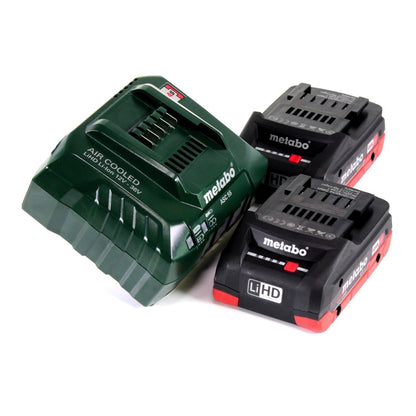 Marteau perforateur sur batterie Metabo BH 18 LTX BL 16 18 V 1,3 J SDS-plus brushless + 2x batteries 4,0 Ah + chargeur + jeu de perceuses et burins 11 pièces certifiés PGM + MetaBOX.