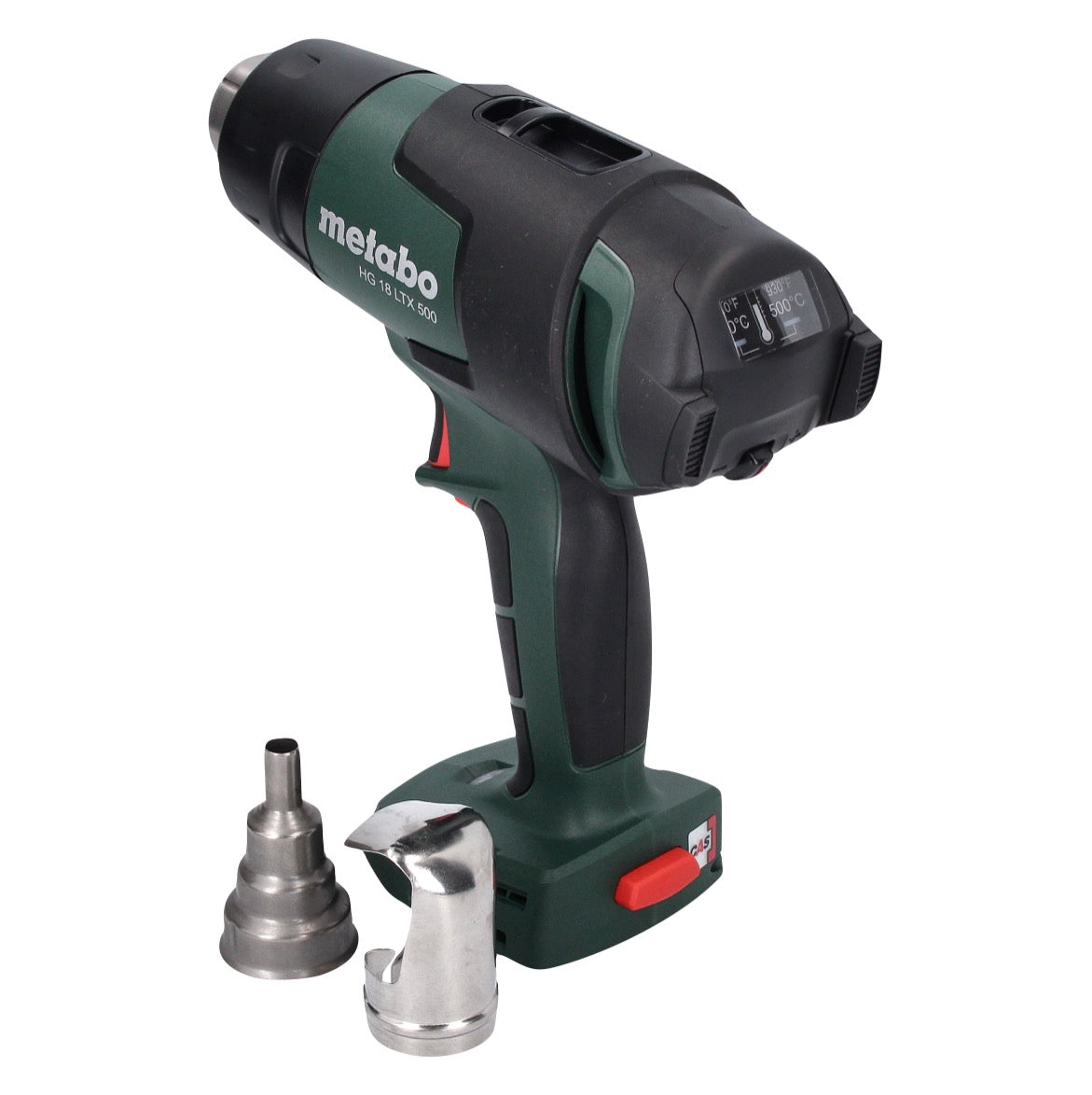 Metabo HG 18 LTX 500 Akku Heißluftgebläse 18 V 300 - 500 °C + 1x Akku 5,5 Ah + MetaBox - ohne Ladegerät - Toolbrothers