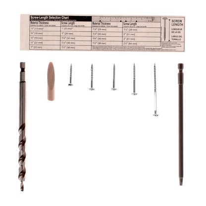 KREG Jig K5MS-EUR-SYS Master System Set Tischler Komplettset + Bohrschablone K5 + Sockel + Klemmzange + 675 tlg. Schrauben Set + Systainer