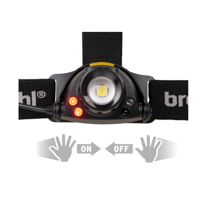 Brennenstuhl SL 400 AF LuxPremium Lampe frontale LED à capteur de batterie 2,6 Ah (1177310) IP44 400 lumens