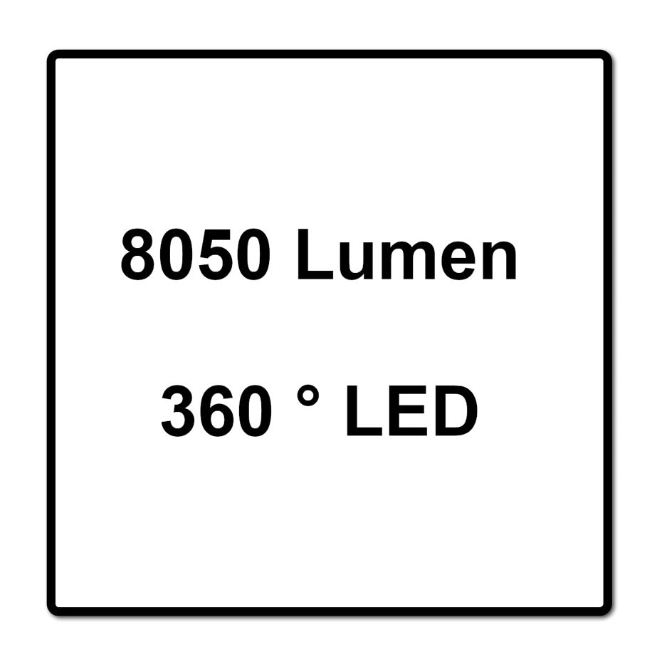 Brennenstuhl professionalLINE ORUM Projecteur de travail à LED Projecteur de chantier 360° 8050 lumens (9171400800) 100 watts IP54 BGI 608