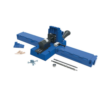 KREG Jig K5 Bohrschablone ( K5 ) Taschenloch-Holzverbindungssystem + Bohrschablone K5 + Sockel + Zubehör + 675 tlg. Schrauben Set