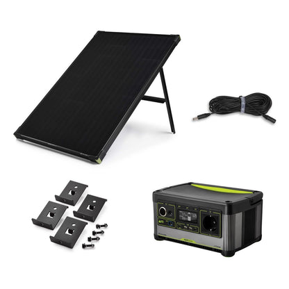 Goal Zero Yeti 500X Portable Power Station 5 230 V 46,8 Ah + Boulder 100 Solarpanel 22 V 100 W 7 A + 9,1 m Verlängerungskabel + Boulder Montagekit