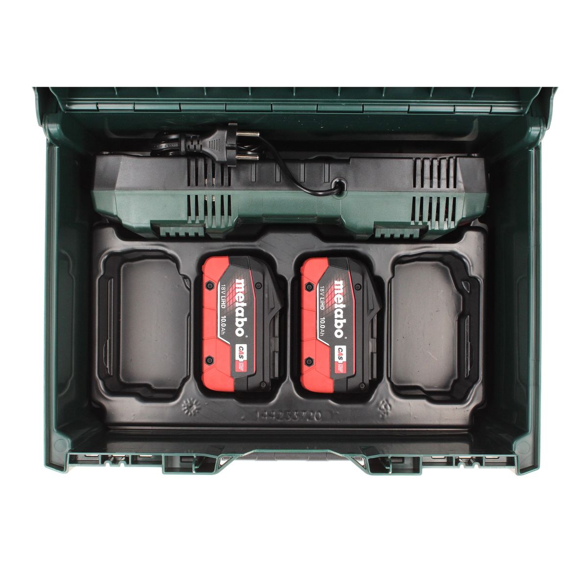 Kit de base Metabo 2x batterie 18 V 10,0 Ah LIHD + double chargeur + métaBOX