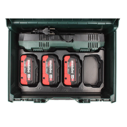 Metabo Basis Set 3x Akku 18 V 10,0 Ah LIHD + Doppelladegerät + metaBOX