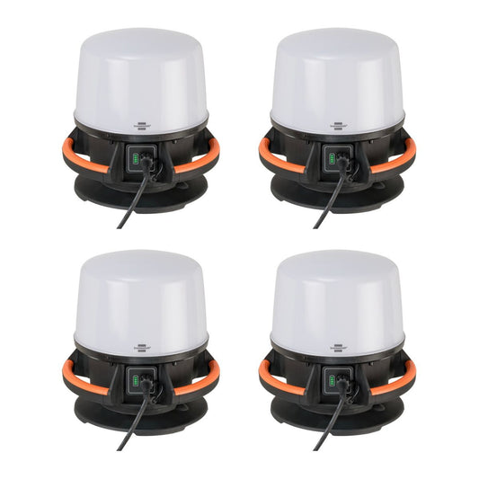 Brennenstuhl professionalLINE Set 4x Hybrid ORUM LED Strahler 360° 50 W ( 4x 9171400401 ) 4000 lm IP 65 Akku und Netzbetrieb