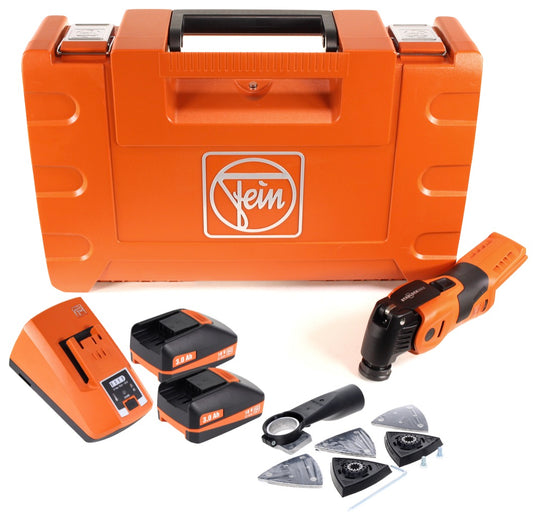 FEIN AFSC 18 QSL oscillateur SuperCut à batterie 18 V SLM (71292760000) + kit d'aspiration + 2x batterie 3,0 Ah + chargeur + coffret