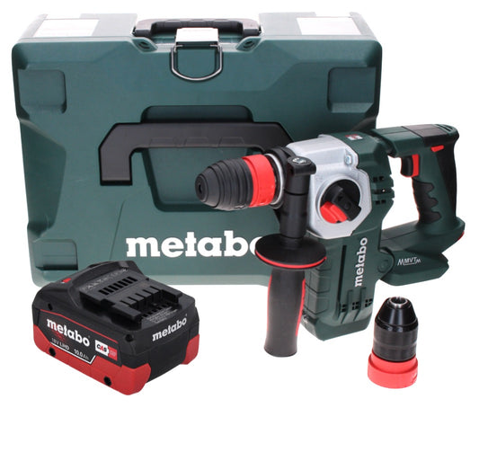 Metabo KHA 18 LTX BL 24 Marteau combiné à batterie Quick 18 V 2,2 J SDS-plus brushless (600211840) + 1x batterie 10,0 Ah + MetaLoc - sans chargeur