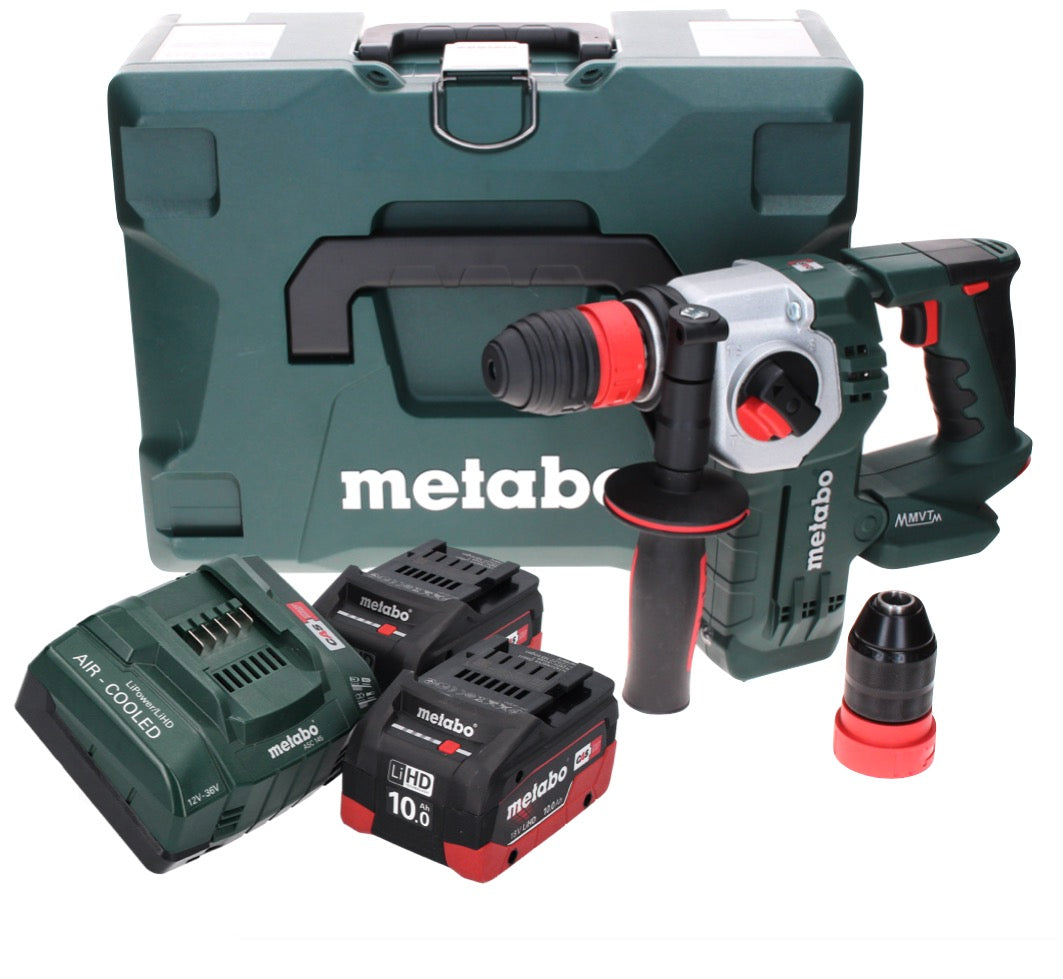 Metabo KHA 18 LTX BL 24 Quick Akku Kombihammer 18 V 2,2 J SDS-plus Brushless ( 600211840 ) + 2x Akku 10,0 Ah + Ladegerät + MetaLoc