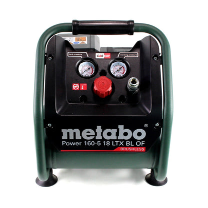 Compresseur à batterie Metabo Power 160-5 18 LTX BL OF 18 V 8,0 bar sans balais + 1x batterie 10,0 Ah - sans chargeur