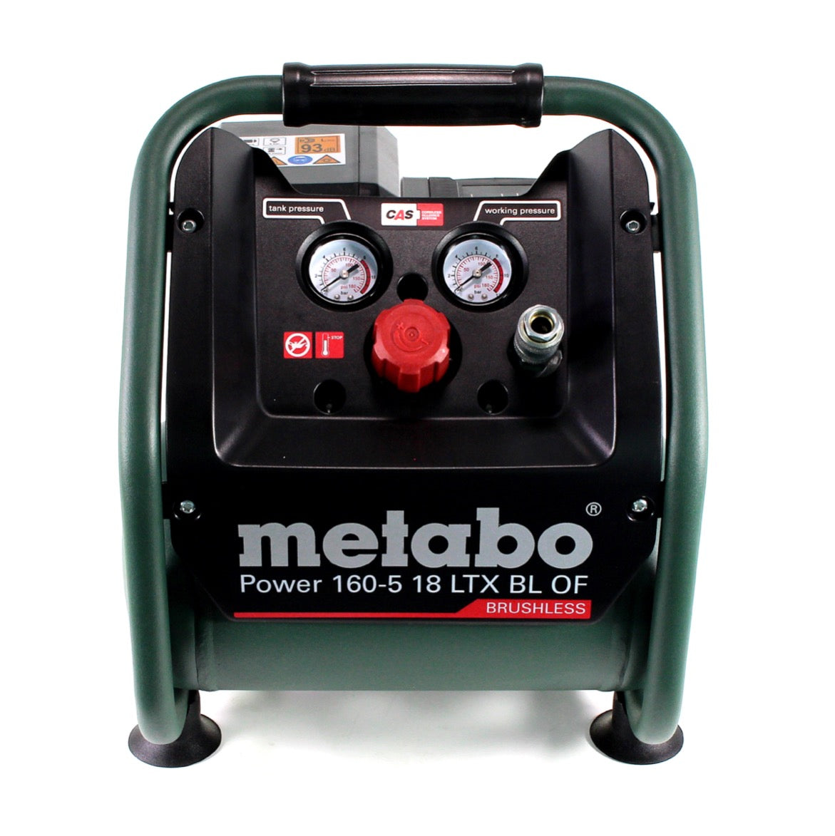 Metabo Power 160-5 18 LTX BL OF Akku Kompressor 18 V 8,0 bar Brushless + 1x Akku 10,0 Ah + Ladegerät