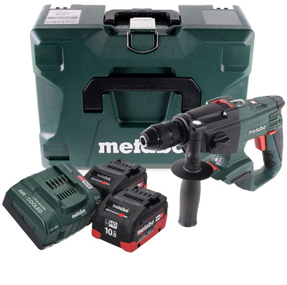 Metabo SBE 18 LTX Akku Schlagbohrmaschine 18 V 24 Nm ( 600845840 ) + 2x 10,0 Ah Akku + Ladegerät + MetaLoc