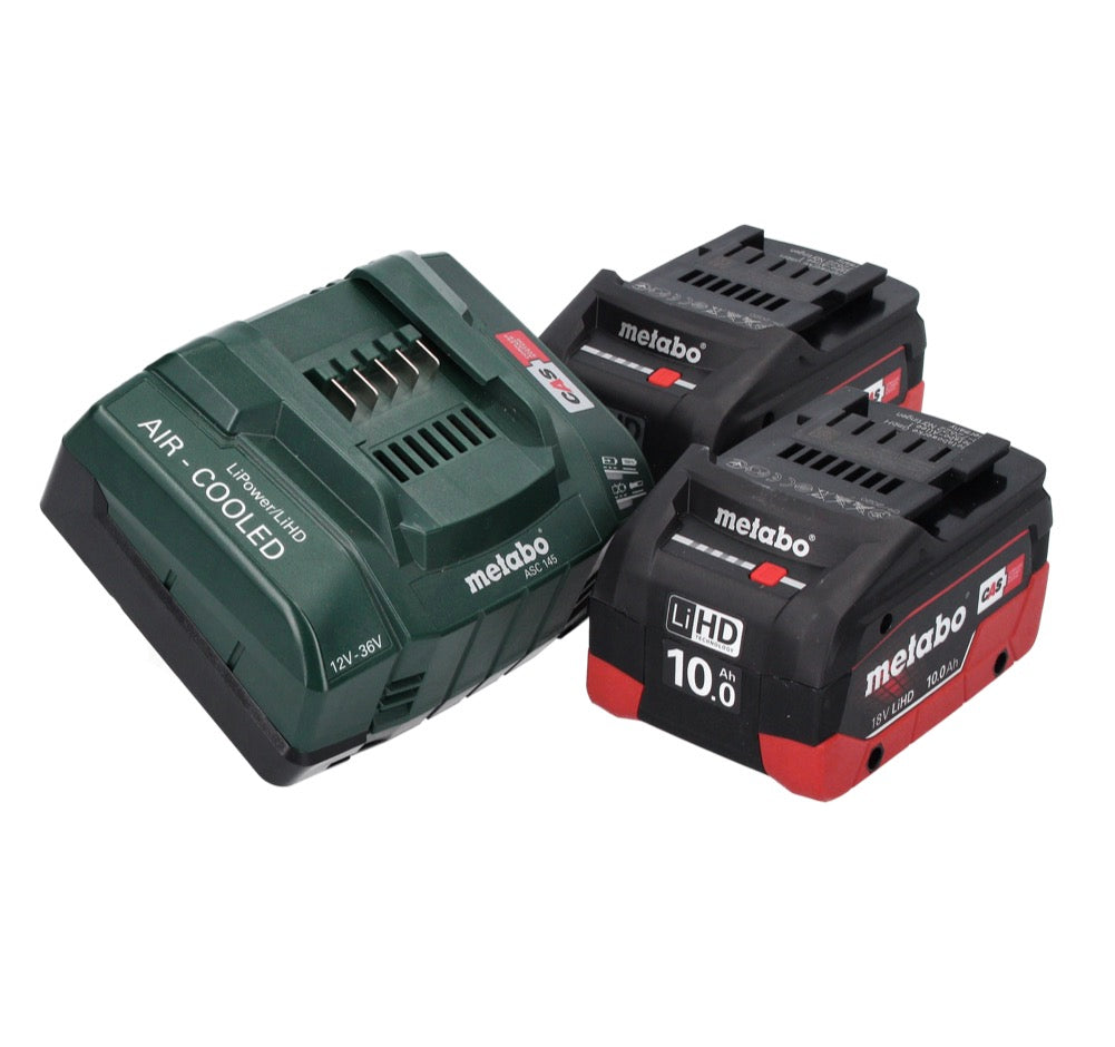 Metabo SBE 18 LTX Akku Schlagbohrmaschine 18 V 24 Nm ( 600845840 ) + 2x 10,0 Ah Akku + Ladegerät + MetaLoc