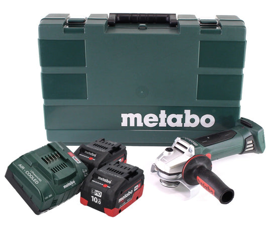 Metabo W 18 LTX 125 Meuleuse d'angle rapide 18 V 125 mm (602174860) + 2x batterie 10,0 Ah + chargeur + coffret